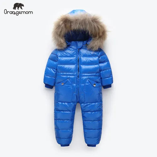 Cheap Degree Russian Winter Children's Clothing Down Jacket Boys Outerwear Coats , Thicken Waterproof Snowsuits Girls Clothing