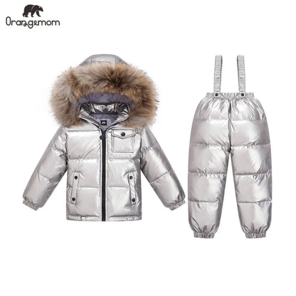 Orangemom Russia Winter Children's Clothing Sets Girls Clothes New Year's Eve Boys Parka Kids Jackets Coat Down Snowsuit 2-6Year